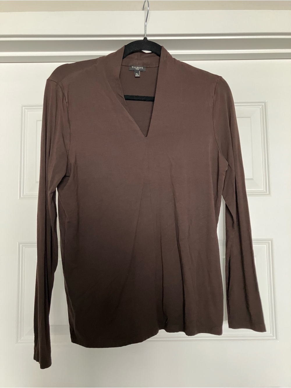 Talbots Petites Brown Long-Sleeve Top Women Medium 2026-603